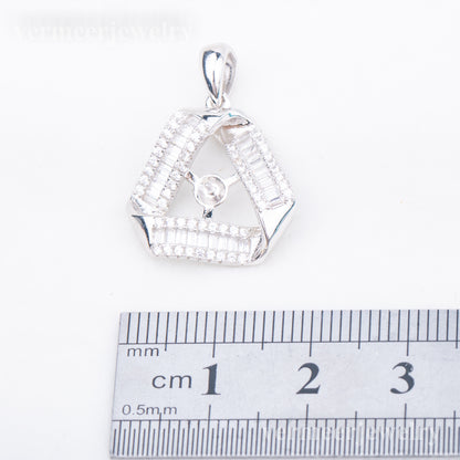 P010922 DIY 7-9mm Natural Freshwater pearl pendant accessory 925 sterling silver engagement jewelry necklace for women