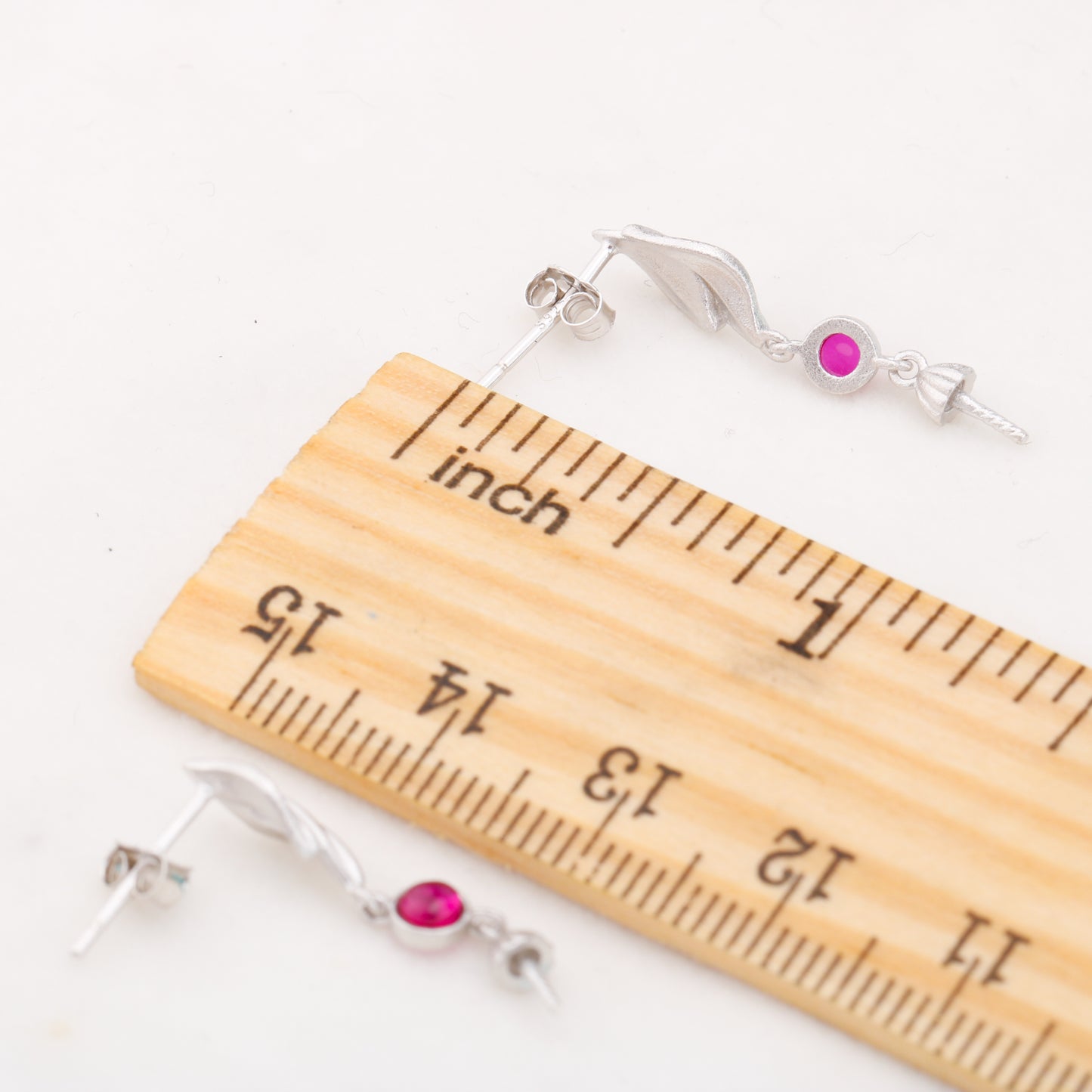 e010847 S925 pearl earring 925 sterling silver DIY 7-8mm Natural Freshwater pearl stud earring for women