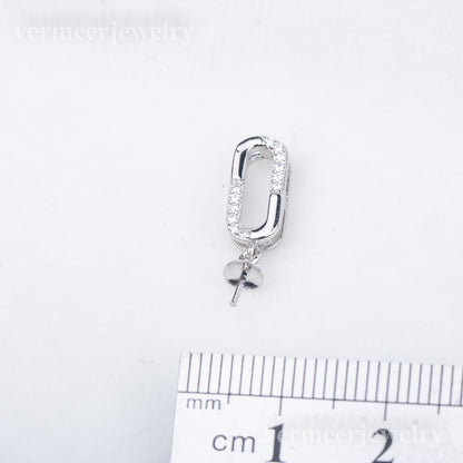 P010847 DIY 7-9mm Natural Freshwater pearl pendant accessory 925 sterling silver engagement jewelry necklace for women