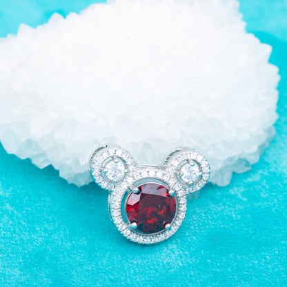 gp0001 925 sterling silver jewelry 8mm CZ stones engagement wedding pendant birthday gemstone pendant for woman