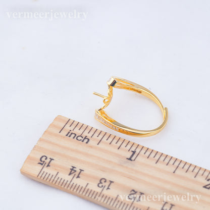 re010960 DIY 9-11mm Natural Freshwater pearl Ring accessory 925 sterling silver Adjustable size engagement ring for women