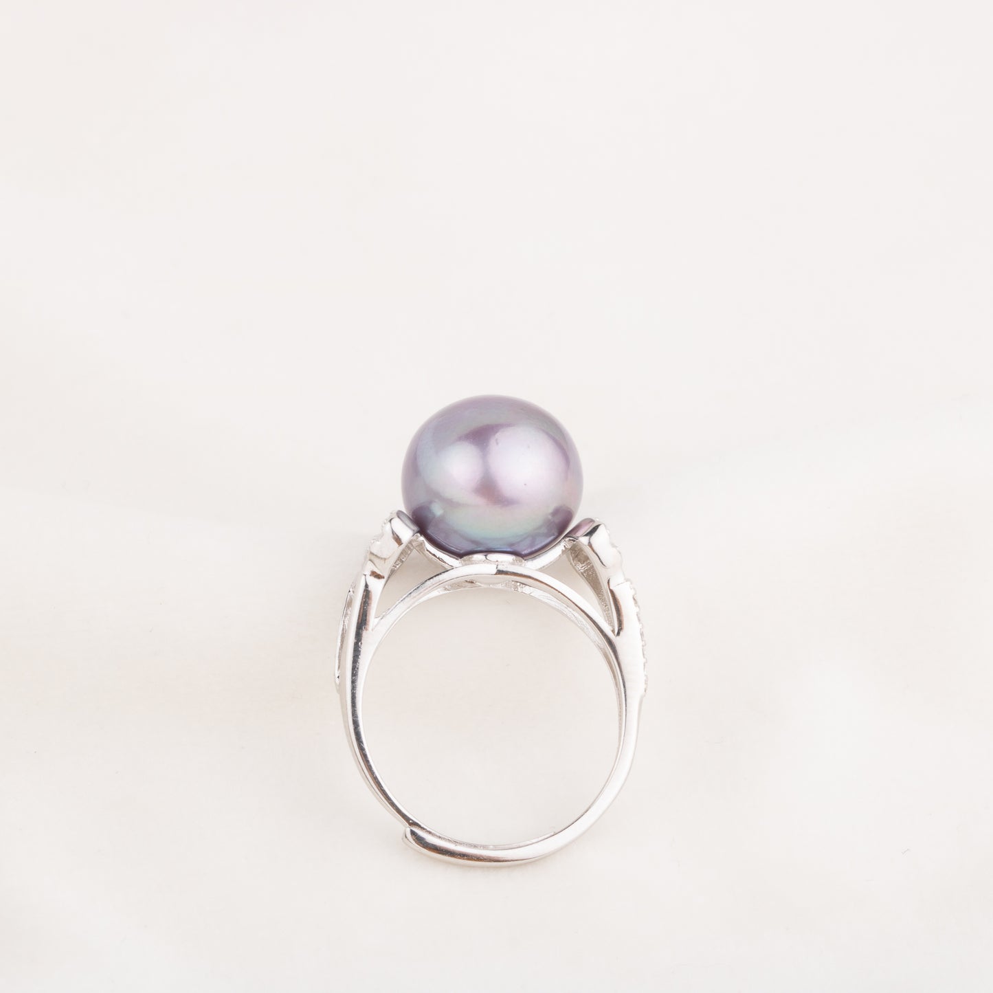 re010650 DIY 9-11mm Natural Freshwater pearl Ring accessory 925 sterling silver Adjustable size engagement ring for women