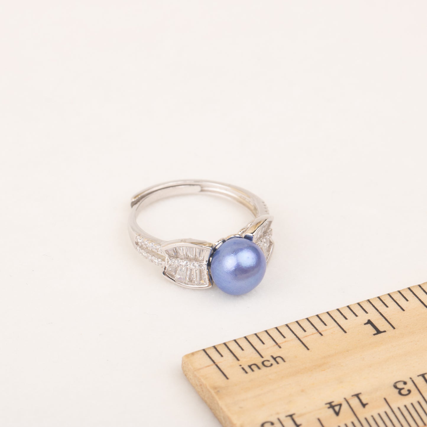 r030679 DIY 7-8mm Natural Freshwater pearl Ring accessory 925 sterling silver Adjustable size engagement jewelry ring for women