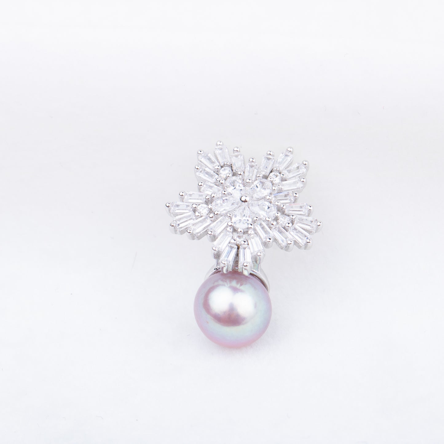 P010834 DIY 7-9mm Natural Freshwater pearl pendant accessory 925 sterling silver engagement jewelry necklace for women