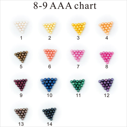 Wholesale 14colors 8-9mm AAAA grade loose freshwater pearl round shape no hole bead for pearl party