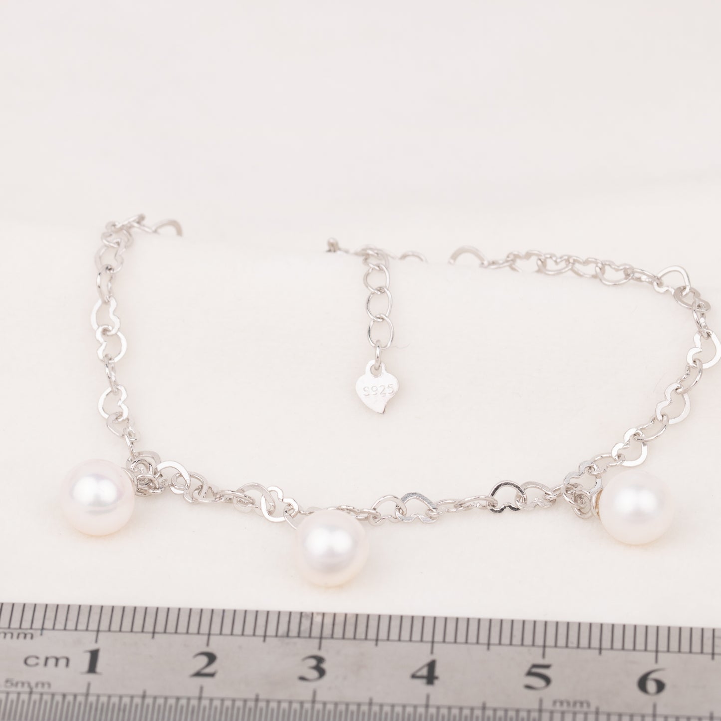 b02140  DIY 7-8mm Natural Freshwater pearl bracelet accessory 925 sterling silver adjustable chain bracelet for women