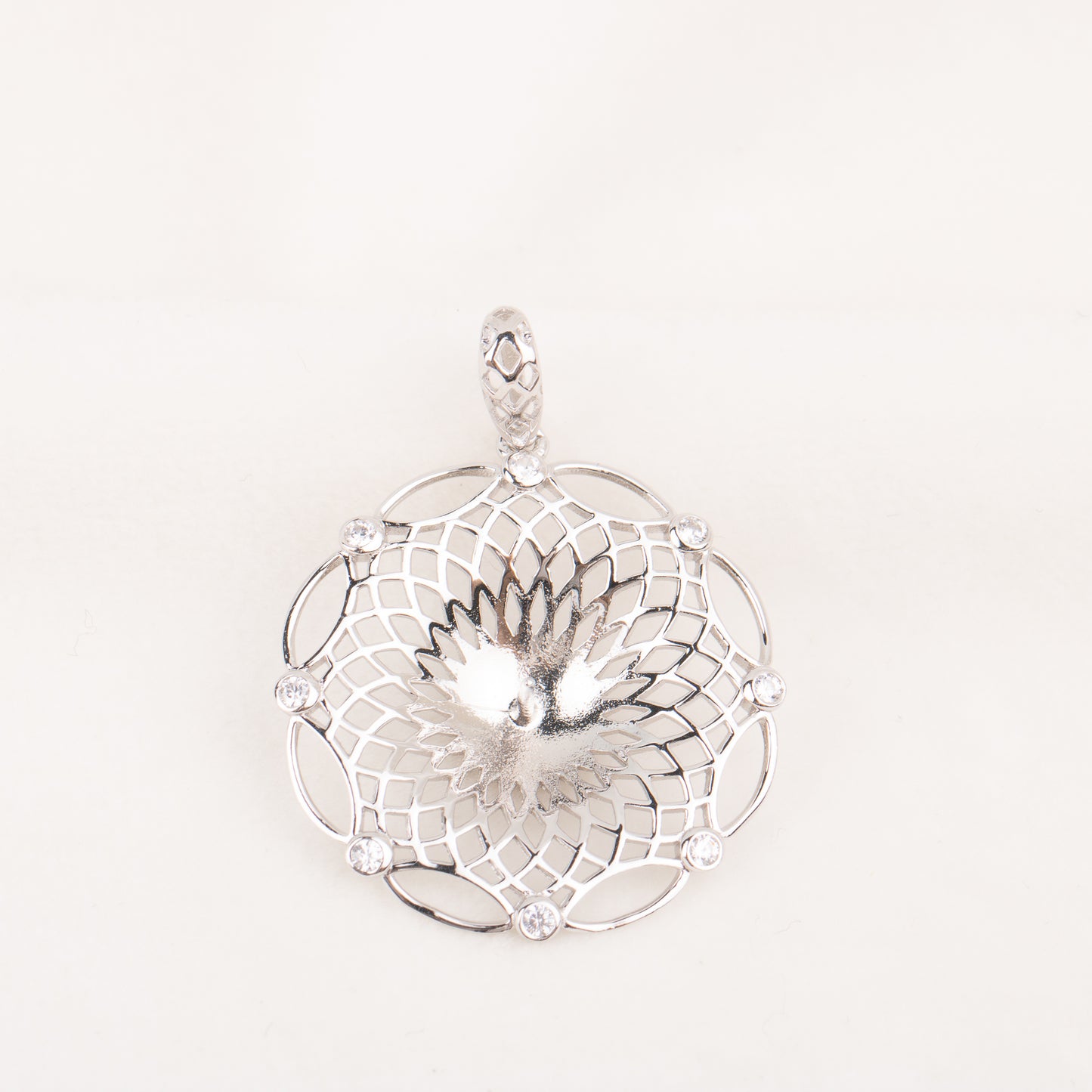 Pe010794 DIY 9-12mm Natural Freshwater pearl pendant accessory 925 sterling silver dream catcher jewelry necklace for women