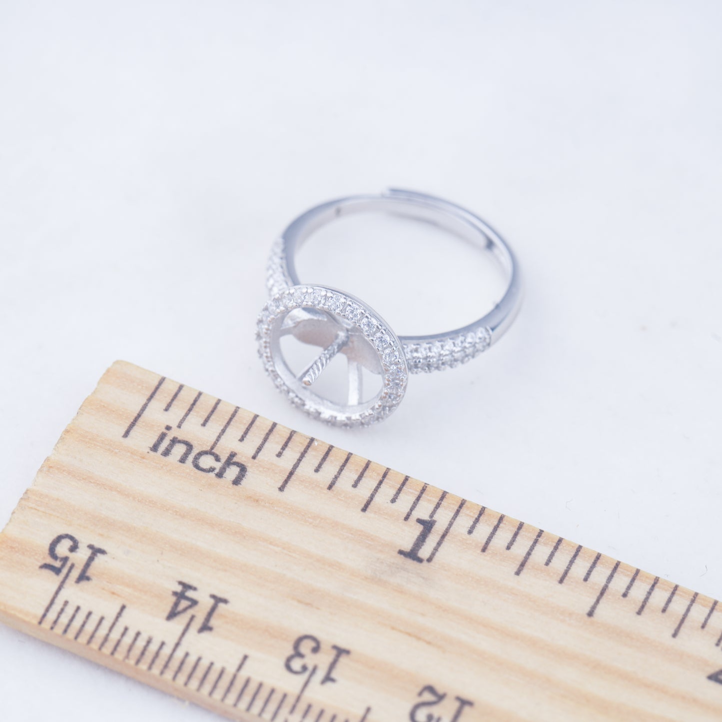 re010951 DIY 9-11mm Natural Freshwater pearl Ring accessory 925 sterling silver Adjustable size engagement ring for women