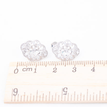 e010780 S925 pearl earring 925 sterling silver DIY 7-8mm Natural Freshwater pearl stud earring for women