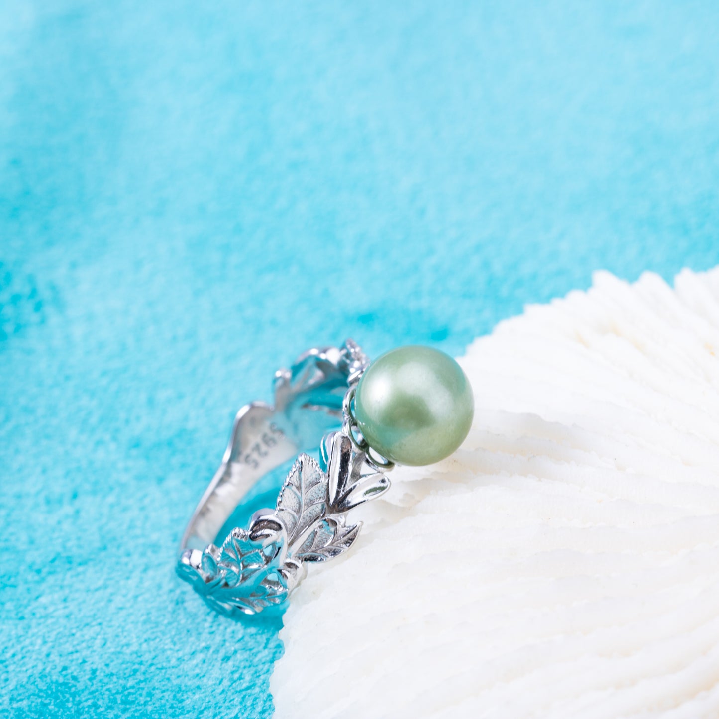 sr070882  DIY 6-8mm Natural Freshwater pearl Ring accessory 925 sterling silver Sized ring engagement jewelry ring for women