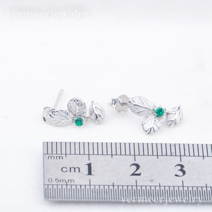 e010752 S925 pearl earring 925 sterling silver DIY 7-8mm Natural Freshwater pearl stud earring for women