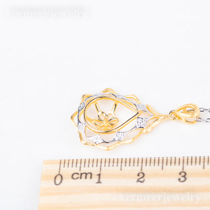 P040948 DIY 6-8mm Natural Freshwater pearl pendant accessory 925 sterling silver engagement jewelry necklace for women