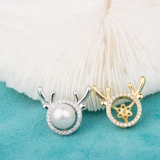 P010746 DIY 7-10mm Natural Freshwater pearl pendant accessory 925 sterling silver engagement jewelry necklace for women