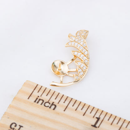 P011006 DIY 6-8mm Natural Freshwater pearl pendant accessory 925 sterling silver engagement jewelry necklace for women