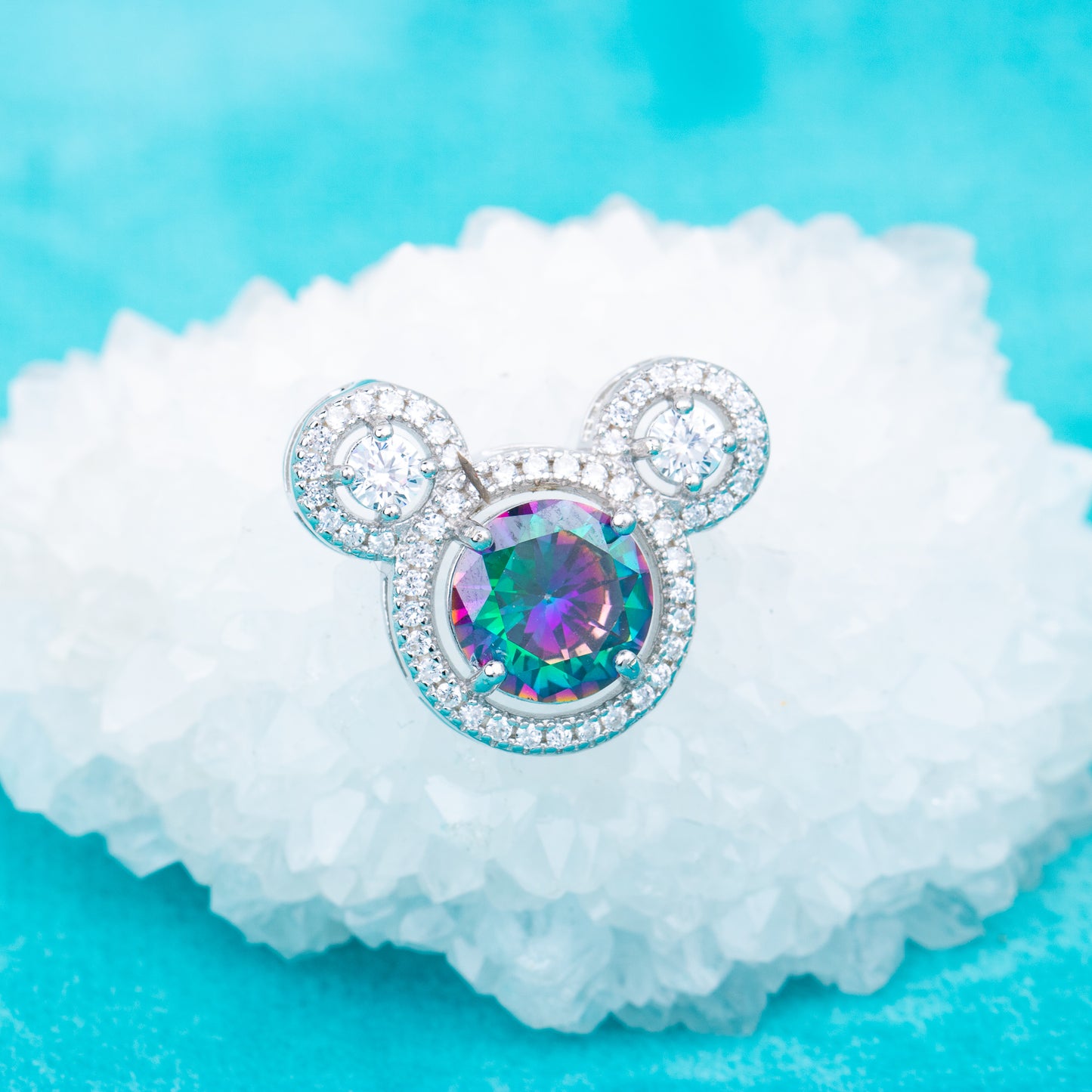 gp0001 925 sterling silver jewelry 8mm CZ stones engagement wedding pendant birthday gemstone pendant for woman