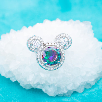 gp0001 925 sterling silver jewelry 8mm CZ stones engagement wedding pendant birthday gemstone pendant for woman