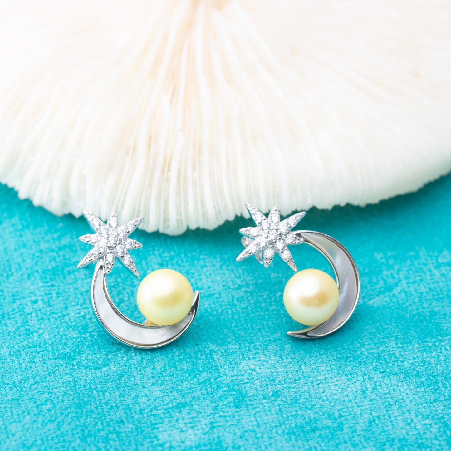 e010833 S925 pearl earring 925 sterling silver DIY 7-8mm Natural Freshwater pearl stud earring for women