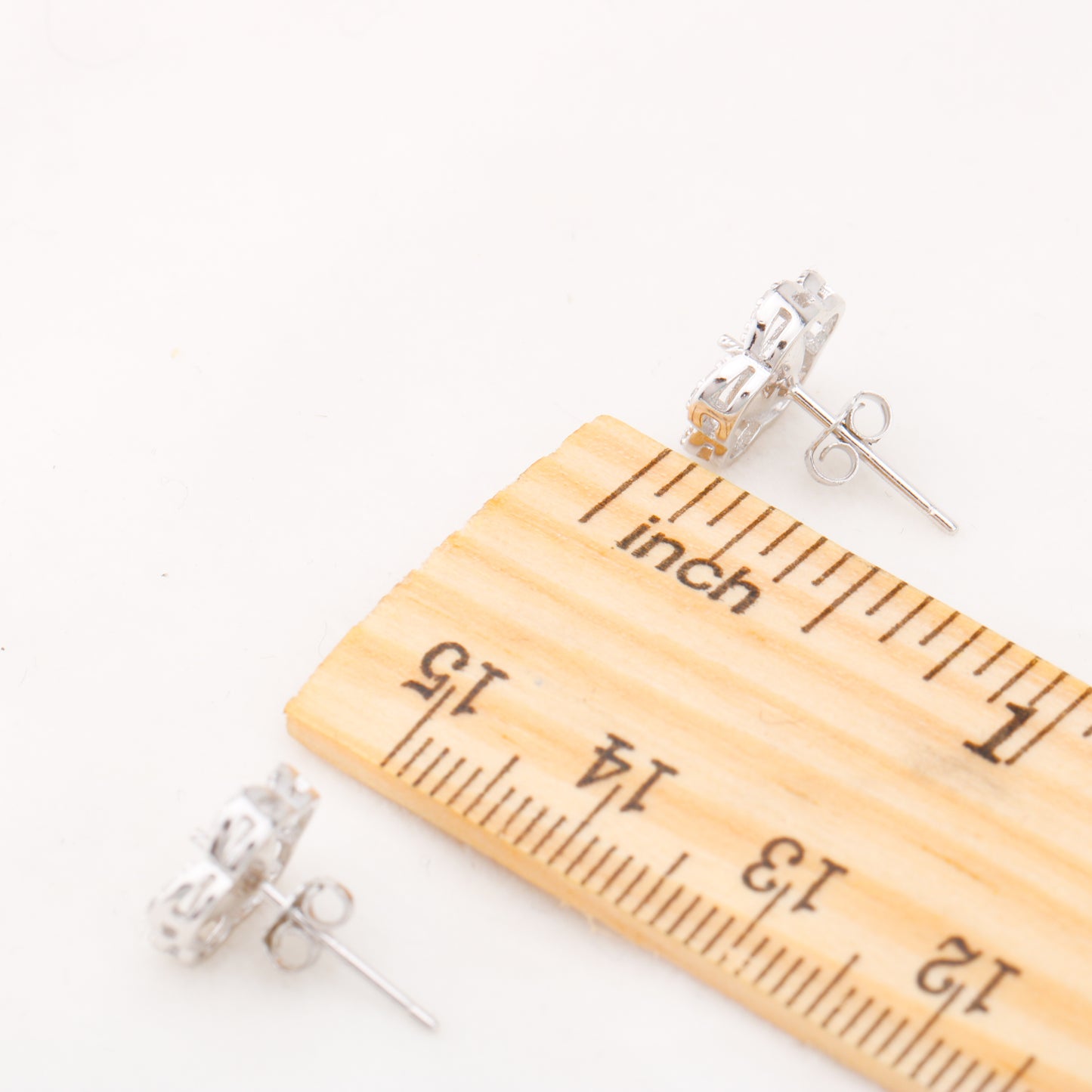 e010872 S925 pearl earring 925 sterling silver DIY 7-8mm Natural Freshwater pearl stud earring for women