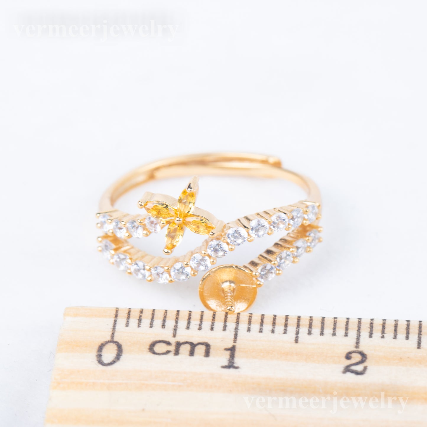 r010832 DIY 7-8mm Natural Freshwater pearl Ring accessory 925 sterling silver Adjustable size engagement jewelry ring for women