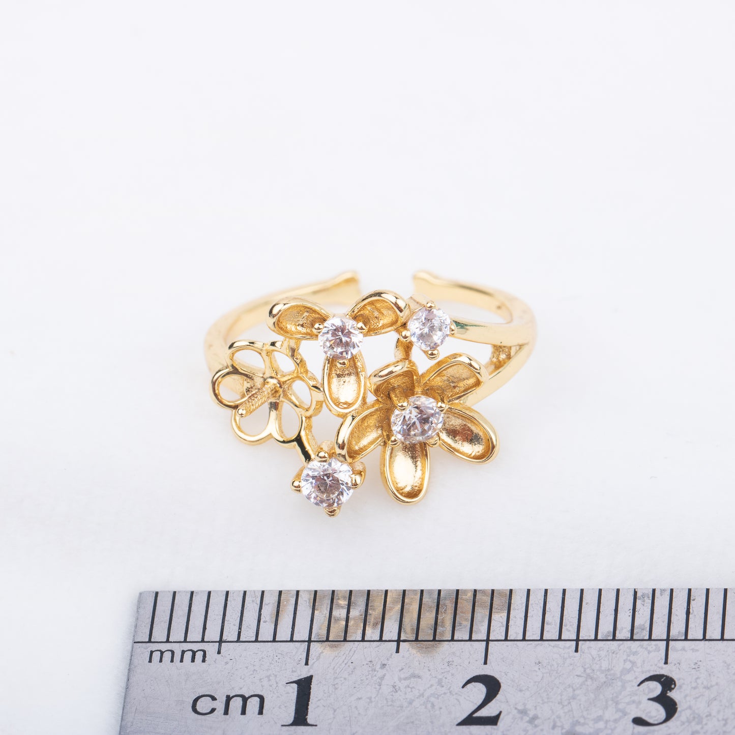 r010695 DIY 7-8mm Natural Freshwater pearl Ring accessory 925 sterling silver Adjustable size engagement jewelry ring for women