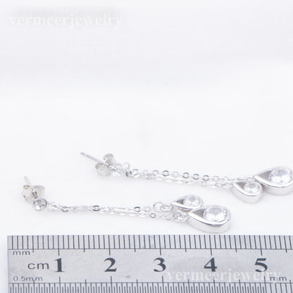 e010764 S925 pearl earring 925 sterling silver DIY 6-8mm Natural Freshwater pearl stud earring for women