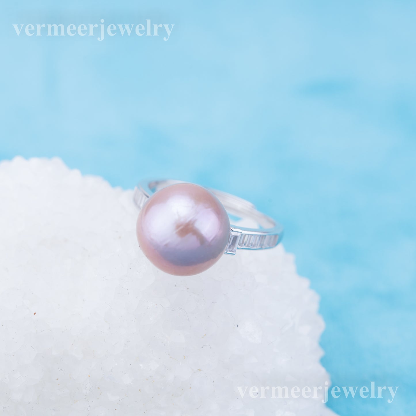 re010934 DIY 9-11mm Natural Freshwater pearl Ring accessory 925 sterling silver Adjustable size engagement ring for women