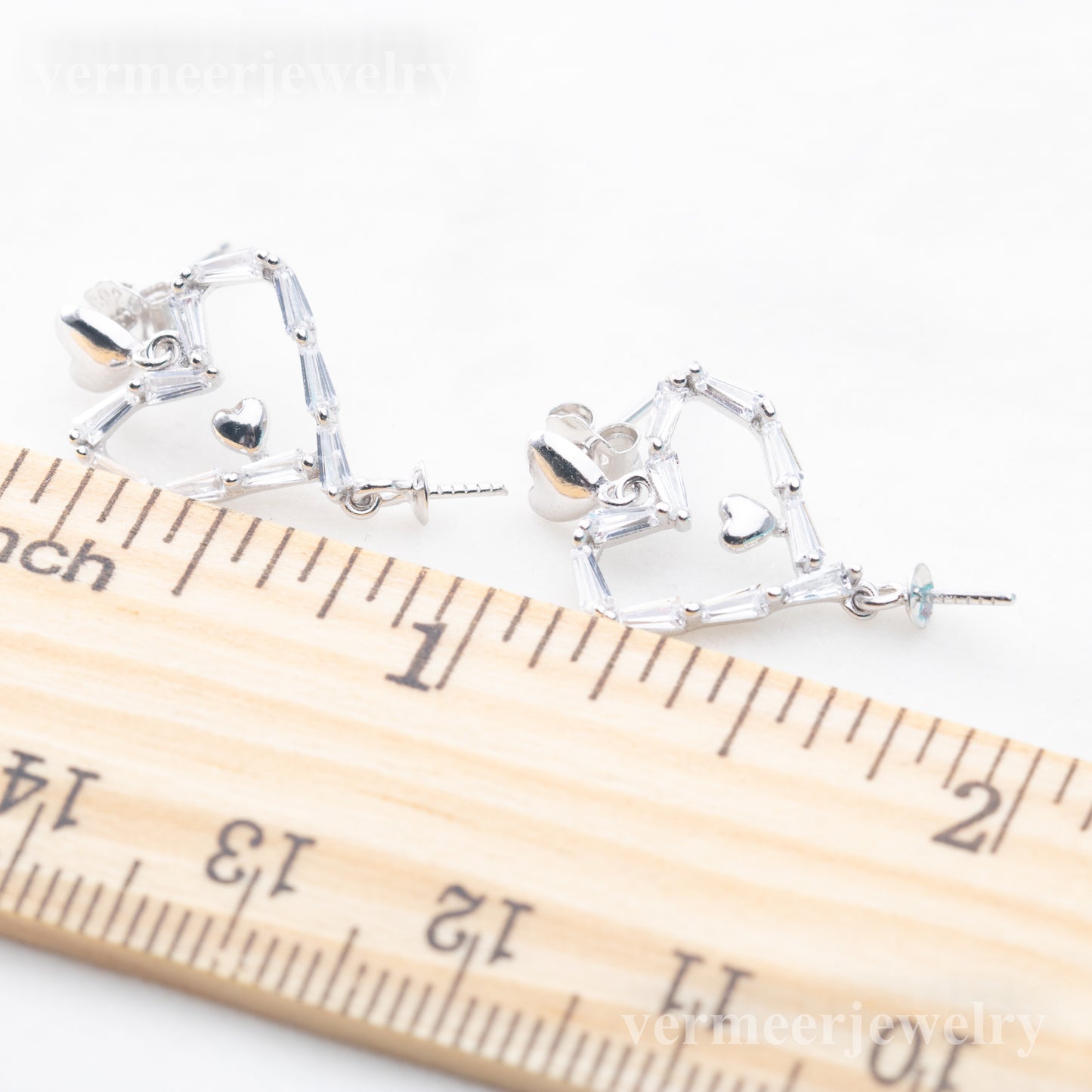 e010829S925 pearl earring 925 sterling silver DIY 7-8mm Natural Freshwater pearl stud earring for women