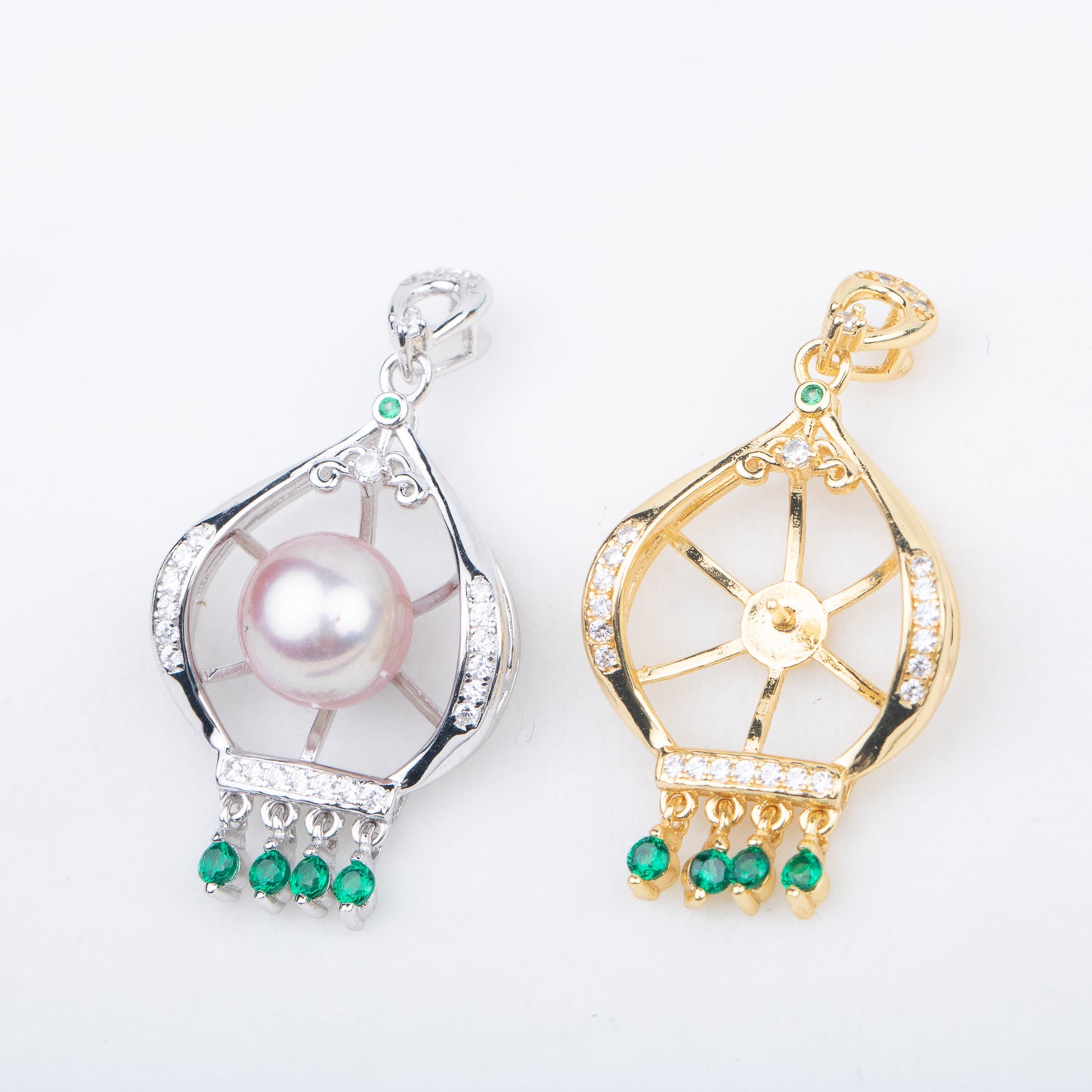 P010871 DIY 7-9mm Natural Freshwater pearl pendant accessory 925 sterling silver engagement jewelry necklace for women