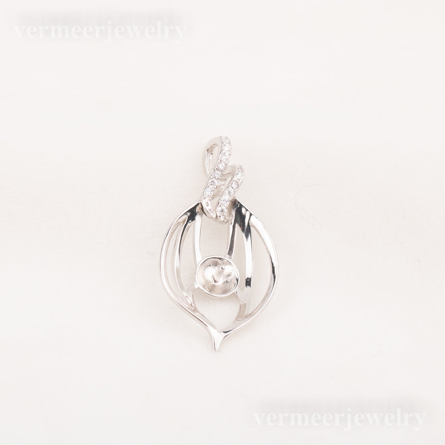 Pe010785 DIY 9-12mm Natural Freshwater pearl pendant accessory 925 sterling silver engagement jewelry necklace for women
