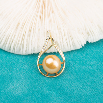 P010783 DIY 9-12mm Natural Freshwater pearl pendant accessory 925 sterling silver engagement jewelry necklace for women