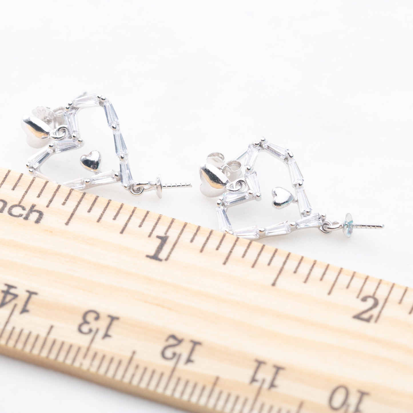 e010829S925 pearl earring 925 sterling silver DIY 7-8mm Natural Freshwater pearl stud earring for women