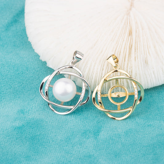 P010745 DIY 9-13mm Natural Freshwater pearl pendant accessory 925 sterling silver engagement jewelry necklace for women