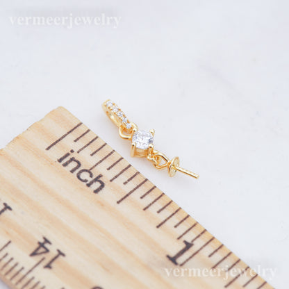 P011023 DIY 6-8mm Natural Freshwater pearl pendant accessory 925 sterling silver engagement jewelry necklace for women