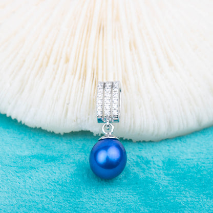 P020933 DIY 7-9mm Natural Freshwater pearl pendant accessory 925 sterling silver engagement jewelry necklace for women