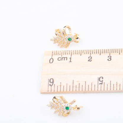 e010786 S925 pearl earring 925 sterling silver DIY 7-8mm Natural Freshwater pearl stud earring for women