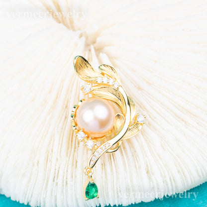 P010970 DIY 6-8mm Natural Freshwater pearl pendant accessory 925 sterling silver engagement jewelry necklace for women