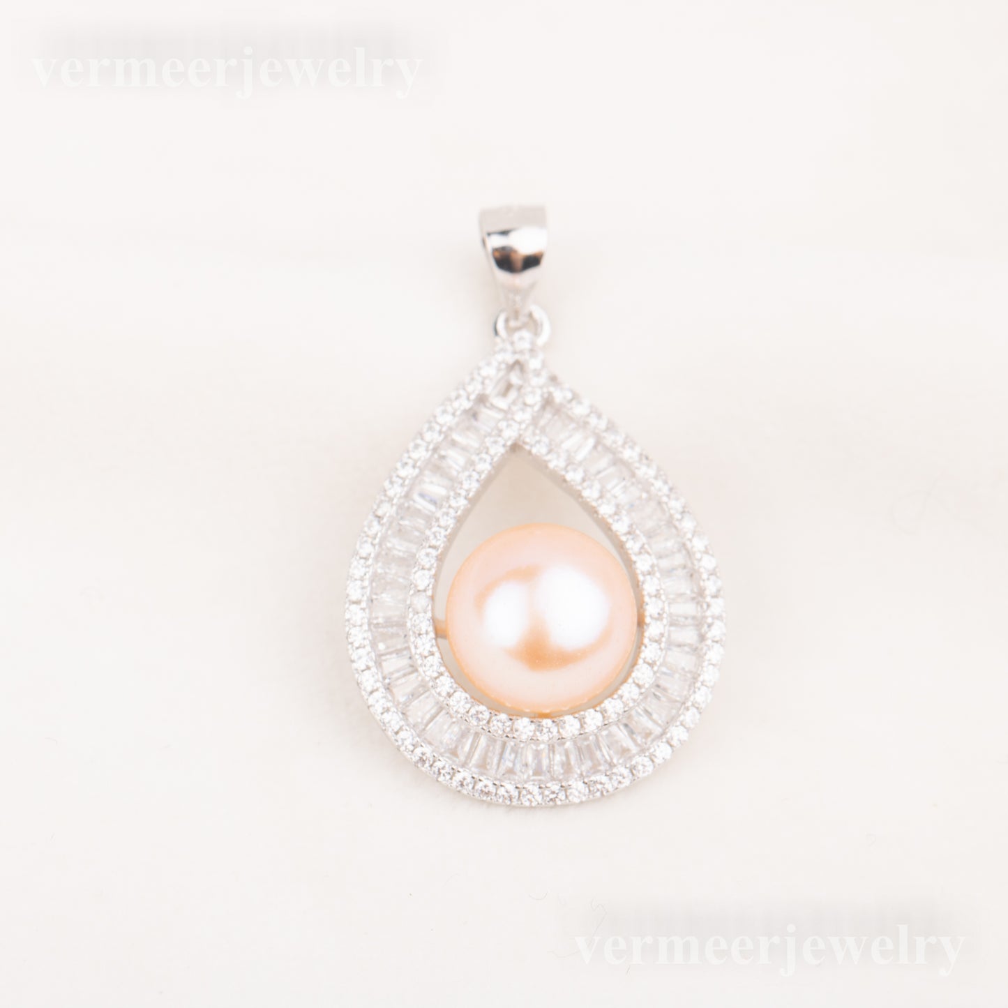 Pe010787 DIY 9-12mm Natural Freshwater pearl pendant accessory 925 sterling silver engagement jewelry necklace for women