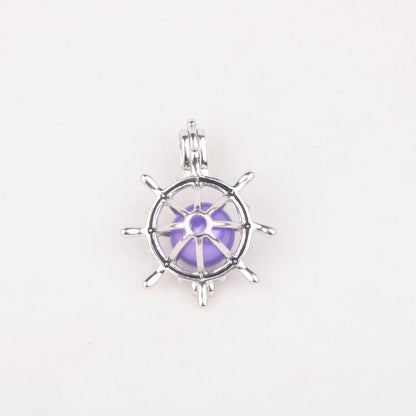 C030056 sterling silver rudder hulm shape Freshwater pearl cage pendant necklace jewelry locket for pearl party