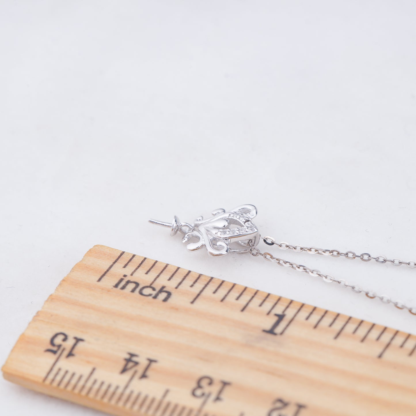 P011049 DIY 6-8mm Natural Freshwater pearl pendant accessory 925 sterling silver engagement jewelry necklace for women