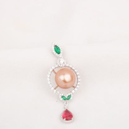 P010769 DIY 9-12mm Natural Freshwater pearl pendant accessory 925 sterling silver engagement jewelry necklace for women