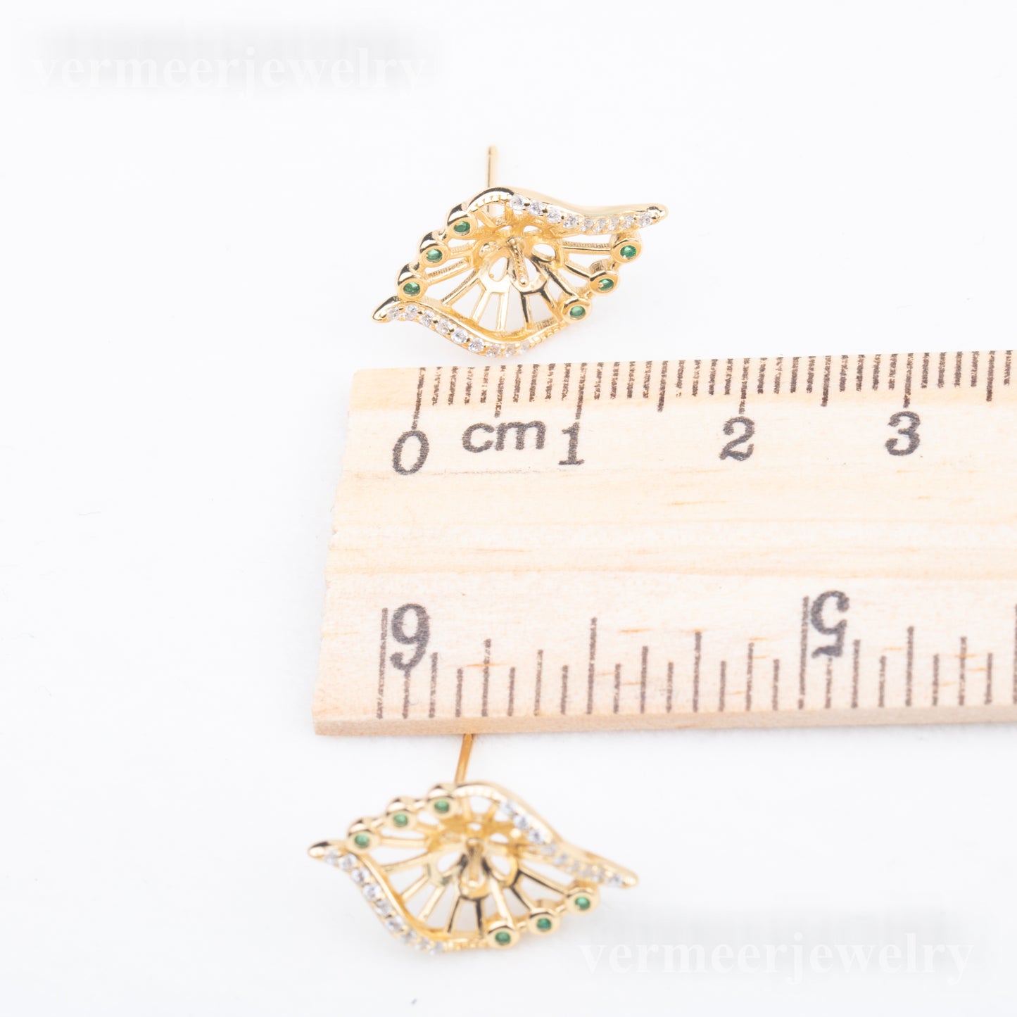 e010785 S925 pearl earring 925 sterling silver DIY 7-8mm Natural Freshwater pearl stud earring for women