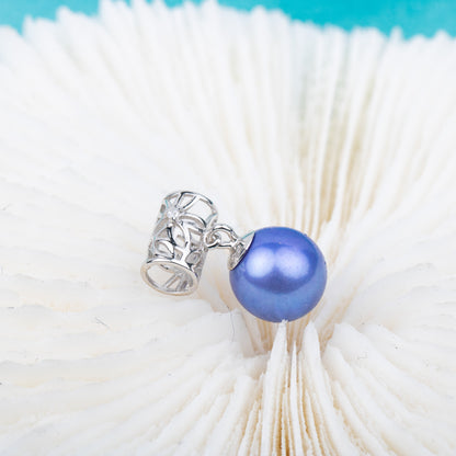 P010839 DIY 7-9mm Natural Freshwater pearl pendant accessory 925 sterling silver engagement jewelry necklace for women