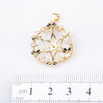 P010870 DIY 9-12mm Natural Freshwater pearl pendant accessory 925 sterling silver engagement jewelry necklace for women