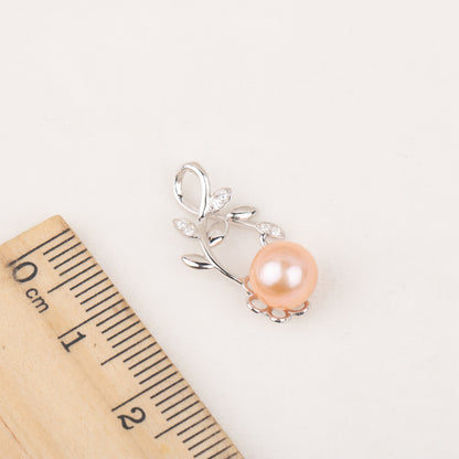 P060701 DIY 7-11mm Natural Freshwater pearl pendant accessory 925 sterling silver engagement jewelry necklace for women