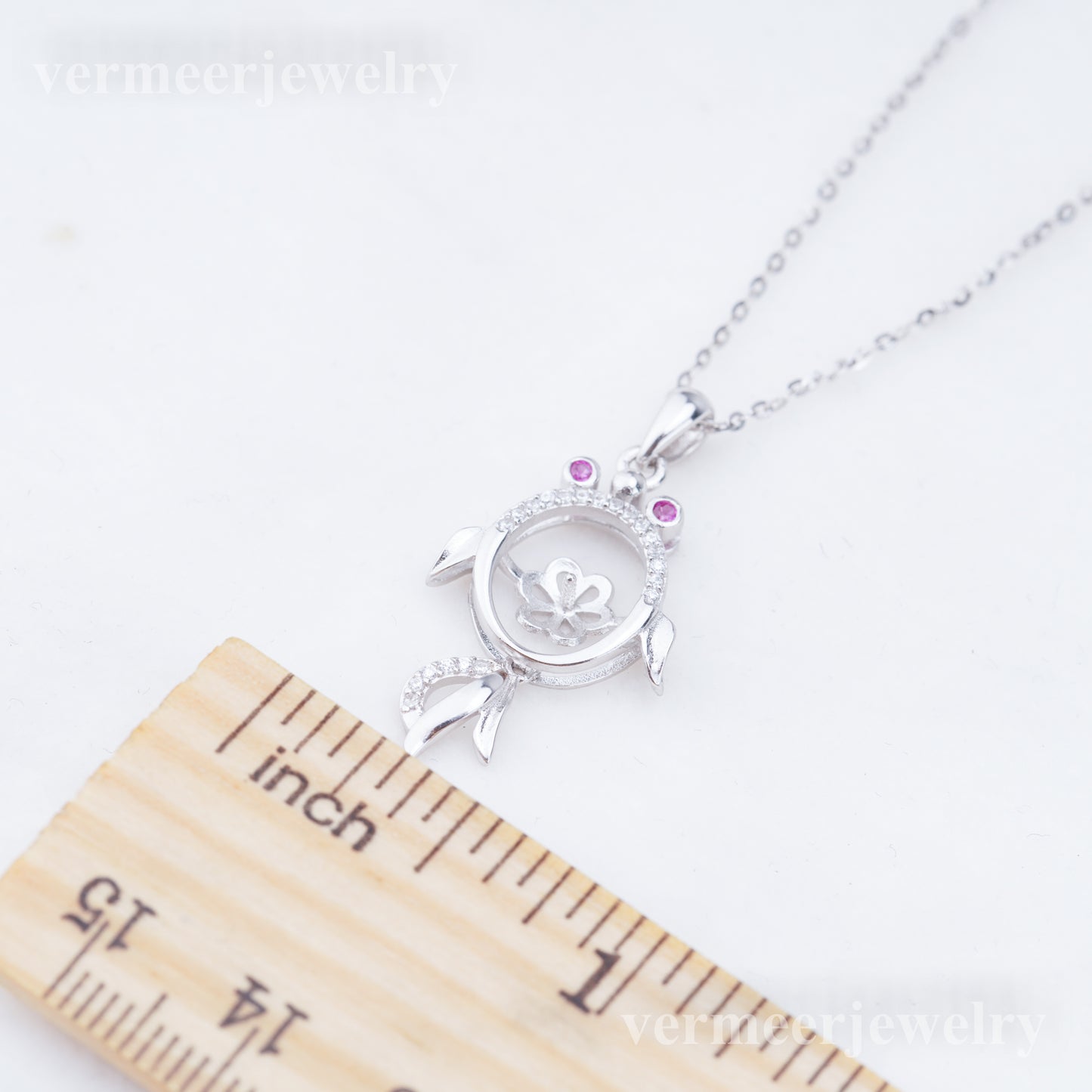 P011045 DIY 6-8mm Natural Freshwater pearl pendant accessory 925 sterling silver engagement jewelry necklace for women