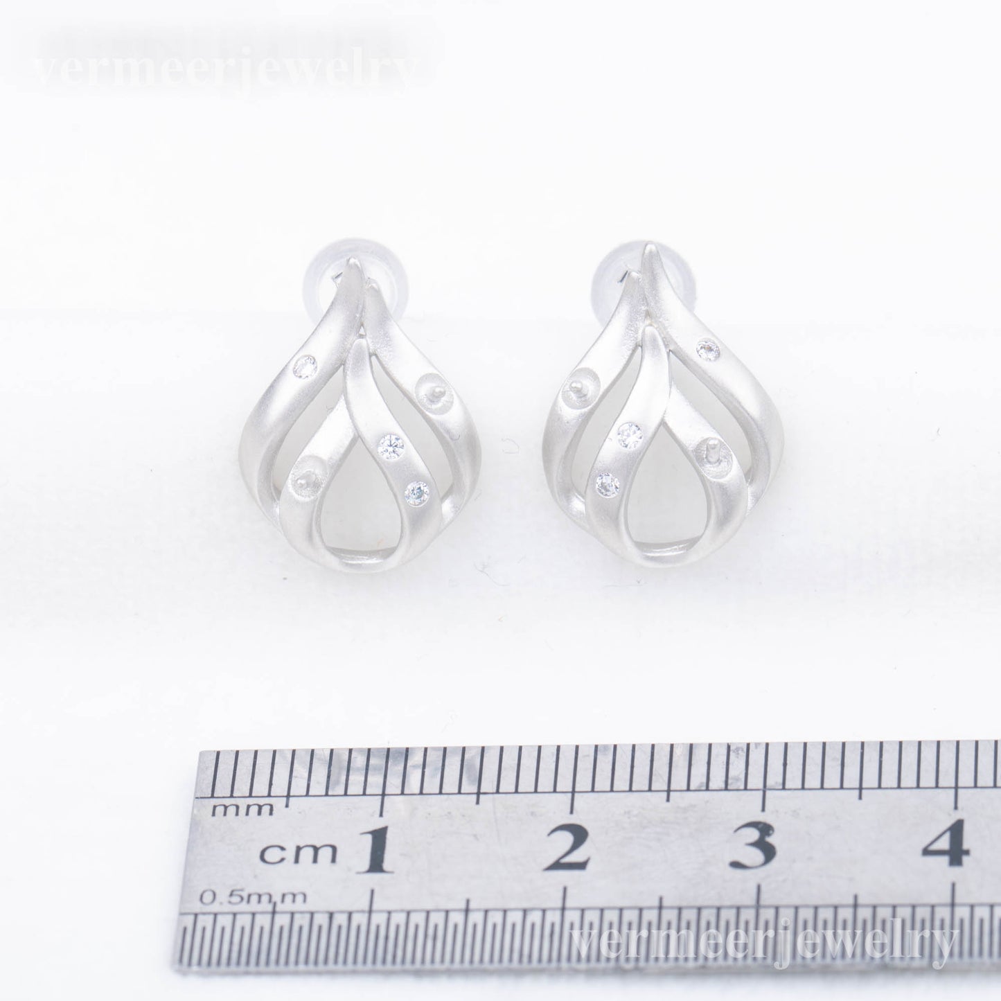 e120747 S925 pearl earring 925 sterling silver DIY 7-8mm Natural Freshwater pearl stud earring for women