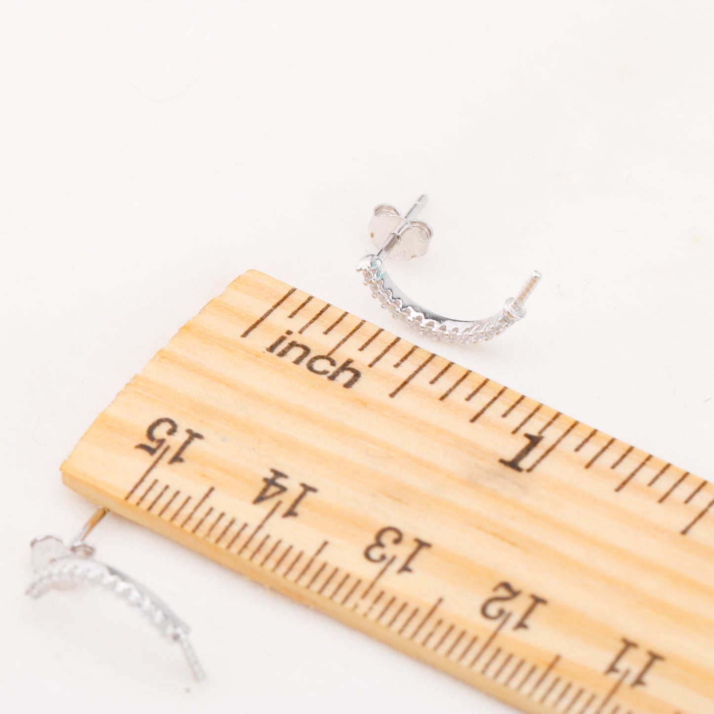 e010866 S925 pearl earring 925 sterling silver DIY 7-8mm Natural Freshwater pearl stud earring for women