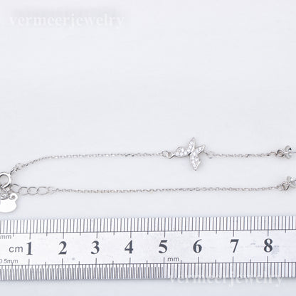 b010206  DIY 7-8mm Natural Freshwater pearl bracelet accessory 925 sterling silver adjustable chain bracelet for women