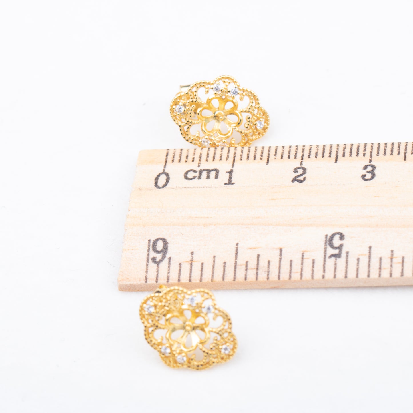 e010780 S925 pearl earring 925 sterling silver DIY 7-8mm Natural Freshwater pearl stud earring for women