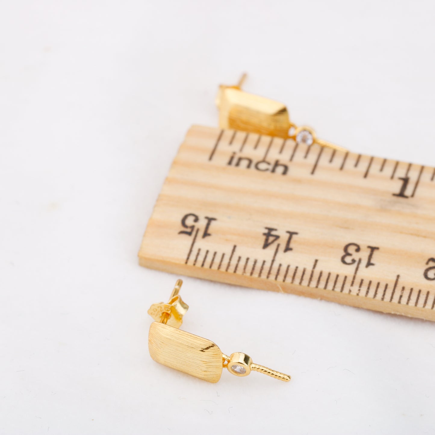 e010882 S925 pearl earring 925 sterling silver DIY 7-8mm Natural Freshwater pearl stud earring for women